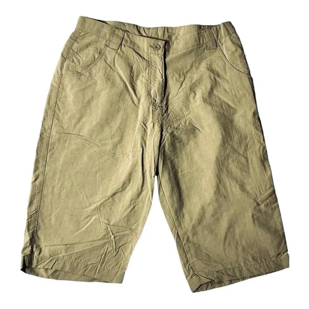 Mountain Warehouse Olive Green Bermuda Hiking‎ Nylon Shorts Sz 8